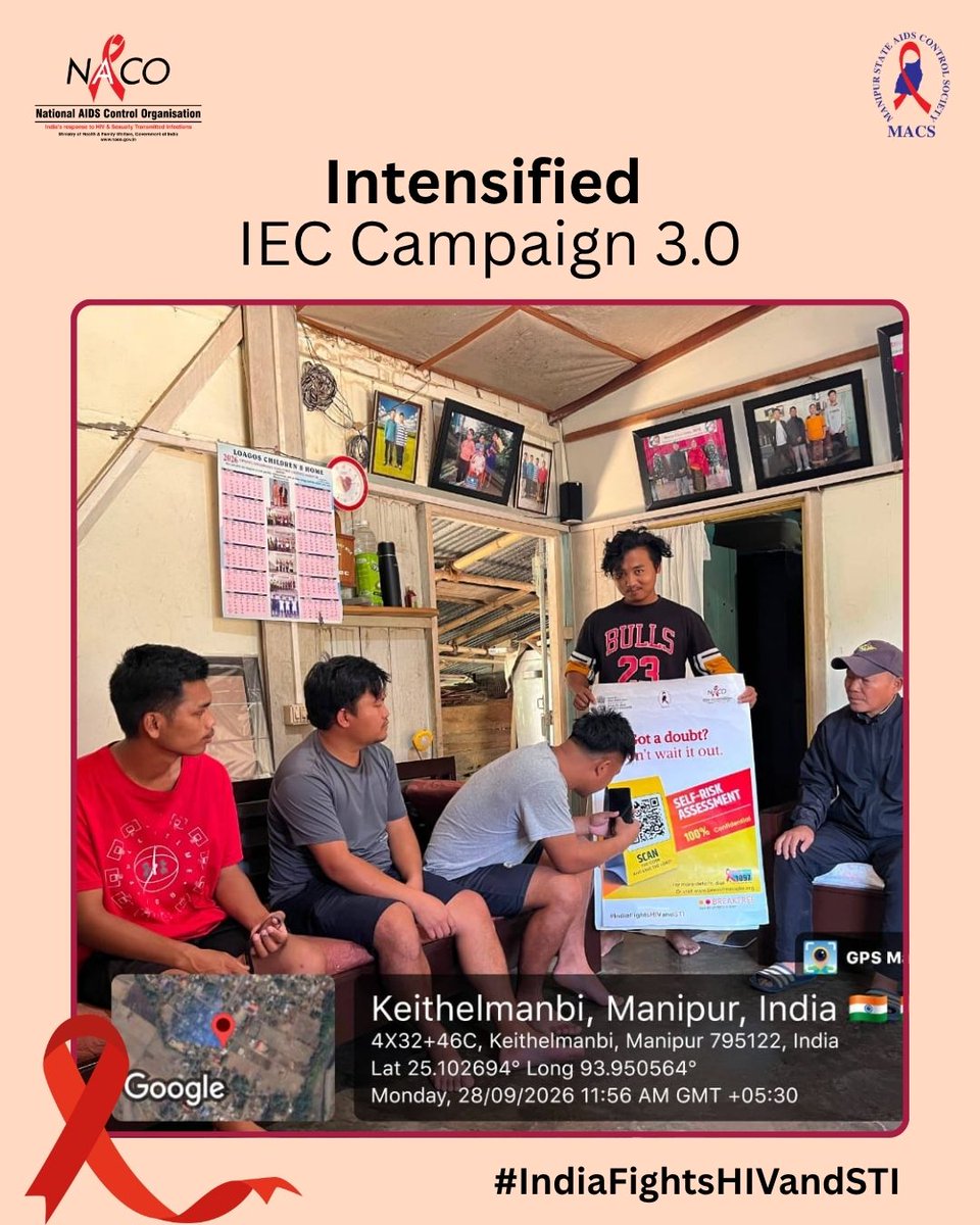 ManipurAIDS's tweet photo. Manipur State AIDS Control Society (MACS) is taking HIV &amp; STI information straight to every doorstep in Manipur.
Also Promoting Self Risk Assessment about the risk of HIV &amp; STI. #IndiaFightsHIVandSTI #KnowYourHIVStatus #HIVAwareness #HIVPrevention
#EndAIDS #EndStigma @NACOINDIA https://t.co/zmt5LmgtL3