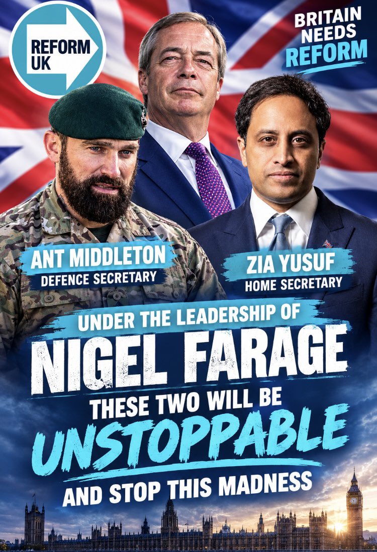 ChrisWrightson6's tweet photo. Who’s with me on this? 

@ZiaYusufUK &amp; @antmiddleton 

Come on @Nigel_Farage @reformparty_uk it’s time today to put these two together. https://t.co/NG5ijnRBFA