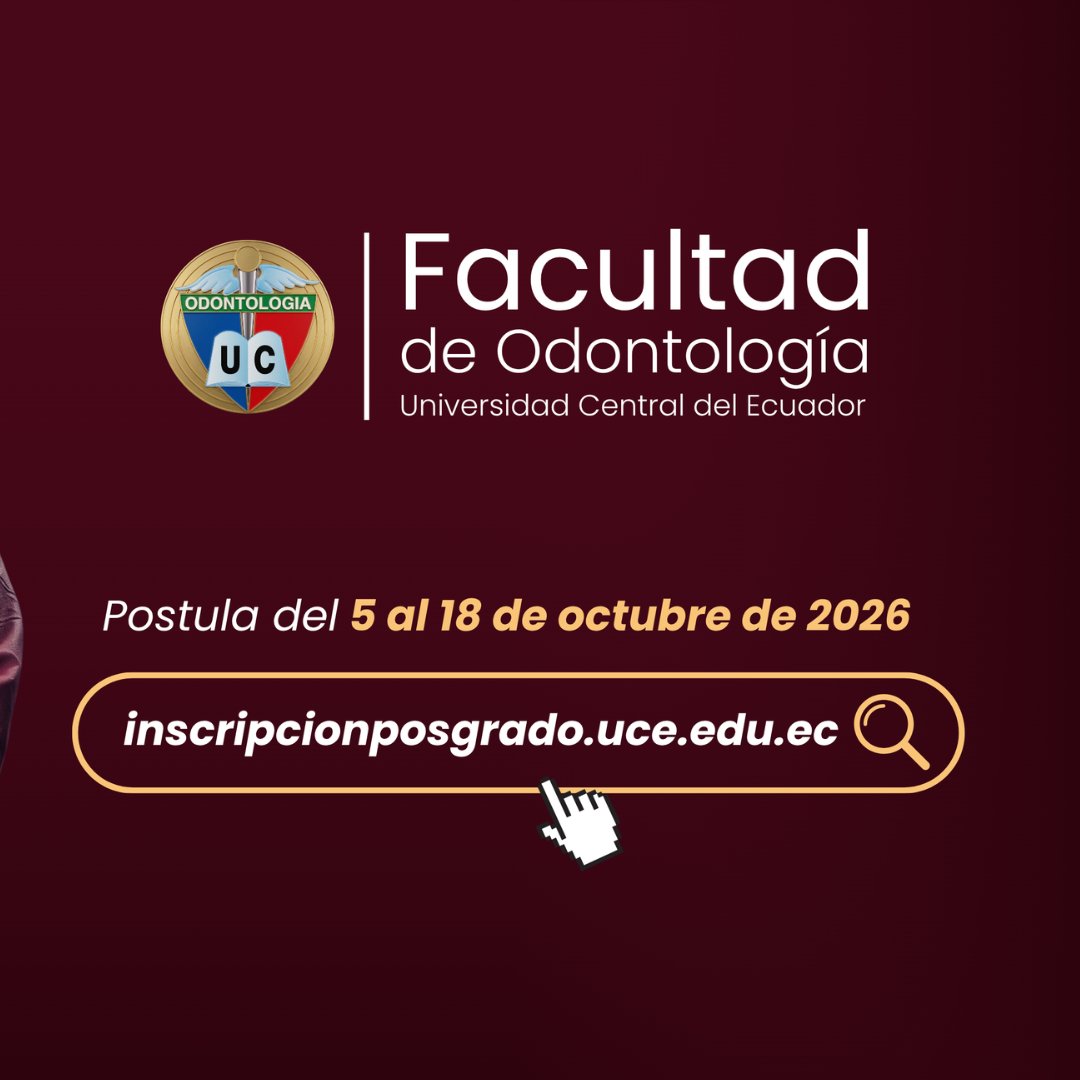 FODUCEoficial's tweet photo. Inscríbete al 𝗣𝗼𝘀𝗴𝗿𝗮𝗱𝗼 𝗲𝗻 𝗖𝗶𝗿𝘂𝗴𝗶́𝗮 𝗢𝗿𝗮𝗹 de la Universidad Central del Ecuador. Es hora de redefinir tu futuro en el quirófano.
•  𝗣𝗼𝘀𝘁𝘂𝗹𝗮𝗰𝗶𝗼𝗻𝗲𝘀: Del 5 al 18 de octubre de 2026.
•  𝗔𝗽𝗹𝗶𝗰𝗮 𝗮𝗾𝘂𝗶́: https://t.co/5oPBaI9gSq https://t.co/mIBNSJzZmM