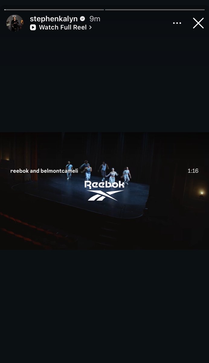 stephenkalynit's tweet photo. Stephen nelle storie di Instagram ricondivide lo spot di Belmont per Reebok!👟

Quanto è bello vedere i ragazzi che si supportano a vicenda ❤️‍🩹 https://t.co/r9CtFawnsZ