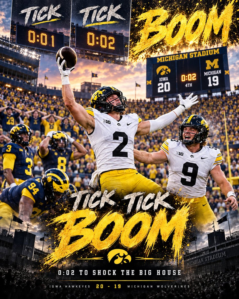 HawkeyeAcct's tweet photo. #TickTickBoom
#BeatMichigan #Hawkeyes #FightForIowa
@CollegeGameDay c u Saturday! https://t.co/yBxITP8wvi