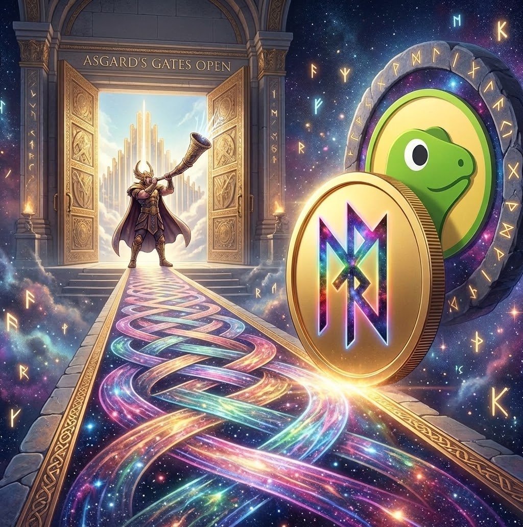 token_BIFROST's tweet photo. ⚡️ THE GATES OF ASGARD ARE OPEN! ⚡️

As September comes to a close, Heimdall has sounded the Gjallarhorn. We have fantastic news: $BIFROST is now OFFICIALLY verified and listed on CoinGecko! 🦎

The cosmic bridge is now illuminated for all realms to see. This marks the dawn of a new saga and a monumental chapter for our token. The true path to Valhalla has just begun. 

Cross the bridge and track our journey here:
🔗 https://t.co/jb6NDVdfhB

#BIFROST #CoinGecko #Solana #Token2022 #Crypto #Web3 #NorseMythology