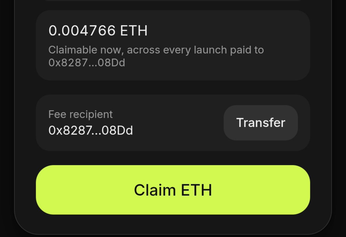 0xdierich's tweet photo. I don't know why, but it’s still working!

Just got $13 from Pons with a Farcaster wallet.

Not huge, but easy money.

One coffee & burger ;)

Price: $1.5
Time: 3 mins

How to get it:

- Open the Farcaster app
- Go to Settings → Advanced
- Open Advanced recovery
- Copy your private key / seed
- Import it into Rabby (or any EVM wallet you use)
- Go to the @ponsdotfamily site
- Click Create
- Set ticker, name, image (something cool or trend)
- Advanced → fees 3–5%
- Launch the token (~$1.5)

Wait 3–5 minutes and claim the bot fees.

NFA. DYOR. GLHF.