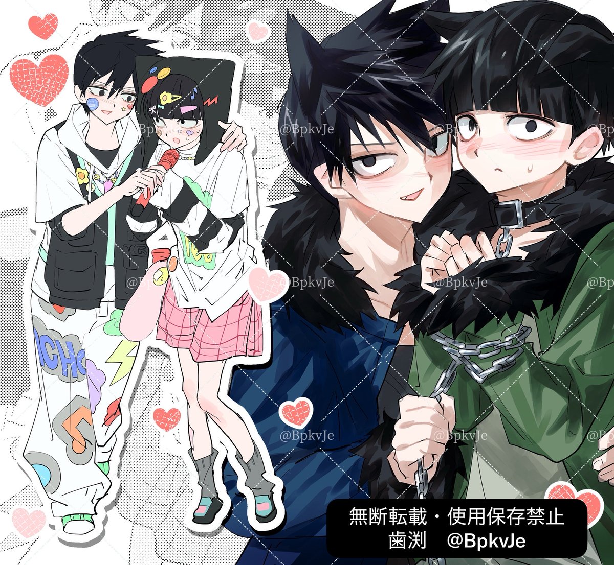 BpkvJe's tweet photo. フォワーさんに兄弟描いてもらいました〜🖤🩶🐺 https://t.co/blKC7HgjU4