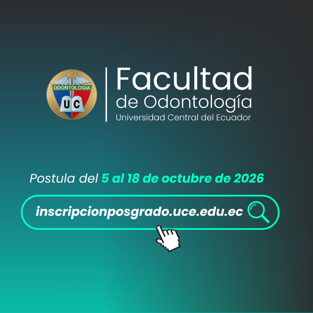 FODUCEoficial's tweet photo. El 𝗣𝗼𝘀𝗴𝗿𝗮𝗱𝗼 𝗲𝗻 𝗘𝗻𝗱𝗼𝗱𝗼𝗻𝗰𝗶𝗮 de la Universidad Central del Ecuador es el programa de inmersión que transformará radicalmente tu perfil profesional.
•  𝗣𝗼𝘀𝘁𝘂𝗹𝗮𝗰𝗶𝗼𝗻𝗲𝘀: Del 5 al 18 de octubre de 2026.
•  𝗔𝗽𝗹𝗶𝗰𝗮 𝗮𝗾𝘂𝗶́: https://t.co/5oPBaI9gSq https://t.co/OV4Pk1tUKE