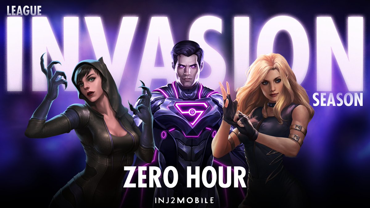 Injustice2Go's tweet photo. League Invasions are back! Jump into the Zero Hour Season and prepare your base. #Injustice2Mobile #Leagues https://t.co/uB0kEn09MP