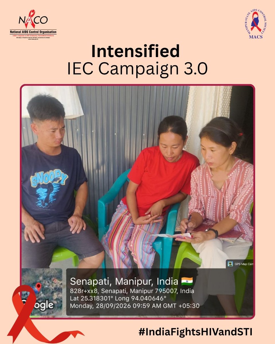 ManipurAIDS's tweet photo. Manipur State AIDS Control Society (MACS) is taking HIV &amp; STI information straight to every doorstep in Manipur. #IndiaFightsHIVandSTI #KnowYourHIVStatus #HIVAwareness #HIVPrevention
#EndAIDS #EndStigma @NACOINDIA https://t.co/ZM6rjVgJW2