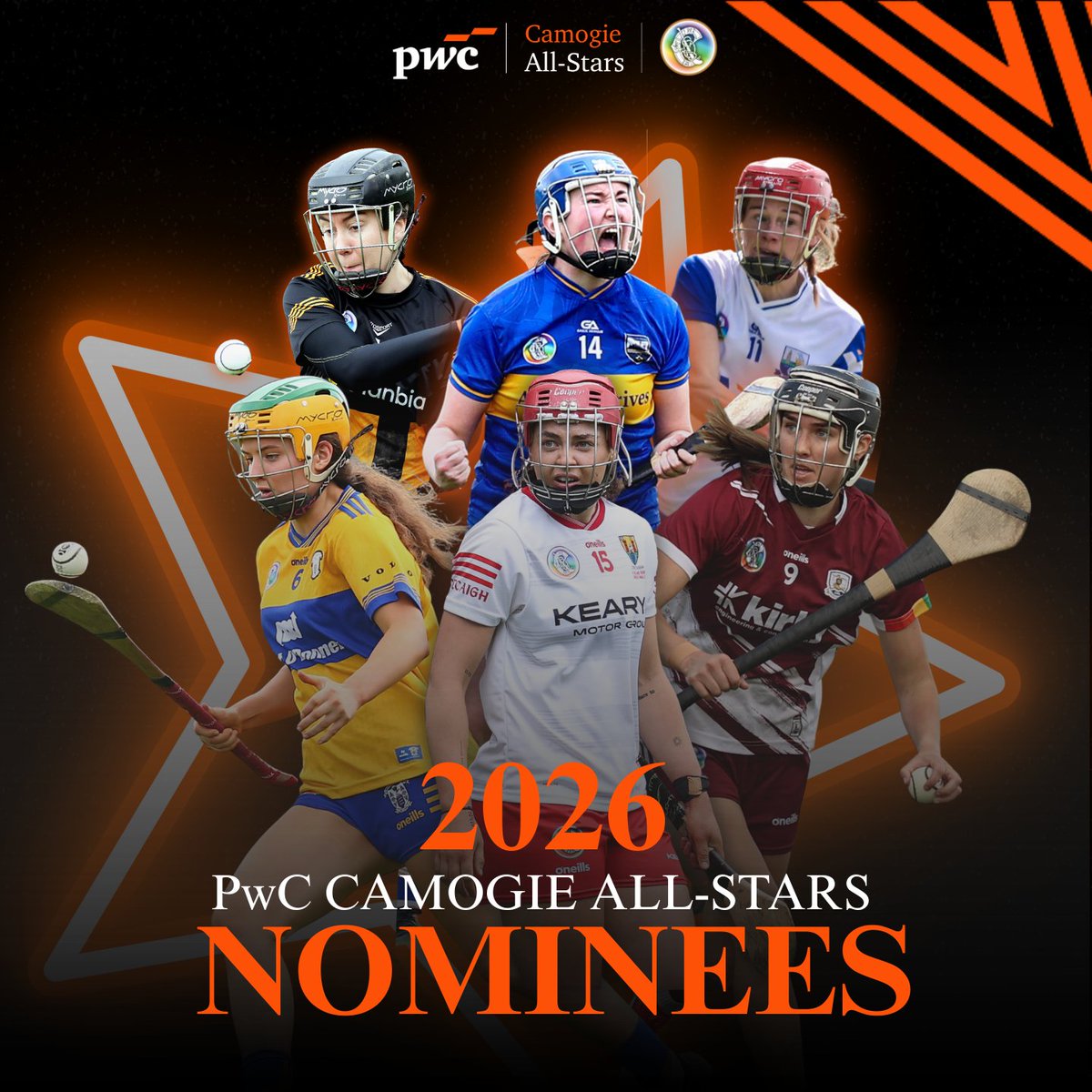 OfficialCamogie's tweet photo. ⭐️Revealed!⭐️

The 2026 PwC Camogie All-Stars nominations are out! https://t.co/JtBacjo2GS