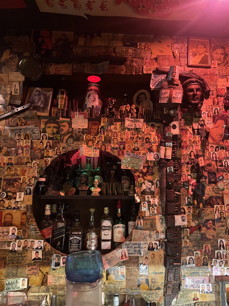 ivodelingpole's tweet photo. Just been to a Communism themed pub in Beirut and somehow there's an @AnnelieseDodds campaign poster on the ceiling. https://t.co/DvlYsnnaz6