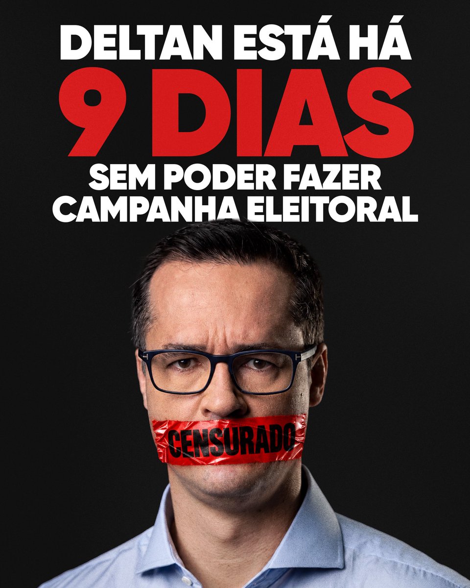 deltanmd's tweet photo. Dia 9 sem campanha. Eu continuo candidato e estarei na urna em 4 de outubro.

Quem nos calou: Floriano Marques, ministro do TSE indicado por Lula e melhor amigo de Alexandre de Moraes, com Toffoli, o “amigo do amigo do meu pai”, e mais 3 indicados por governos do PT. https://t.co/9rAopfJnu0