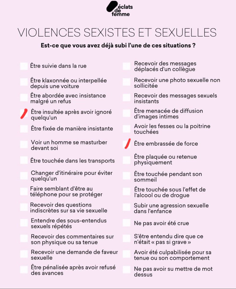 ejy___'s tweet photo. Juste pour vous montrer le contraste entre un homme (moi) et une femme, et la plupart des femmes ont la majorité de coché alors que les hommes, proche de 0 https://t.co/iDSdVss0GR