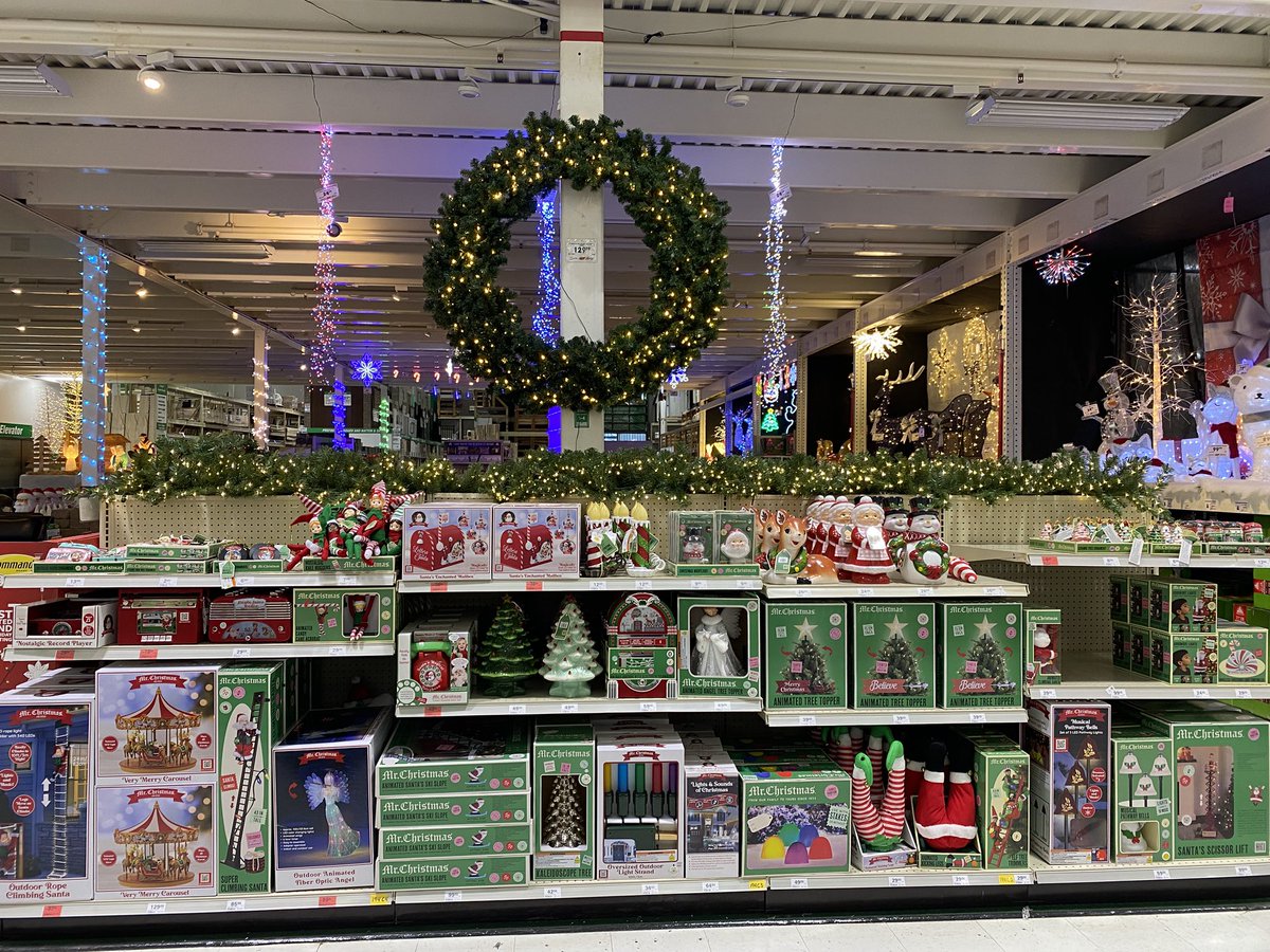 FrankBr05713205's tweet photo. Christmas is on full display at Menards and it’s not even October yet and of course the Halloween stuff is still there too. Is it just me or is it kind of bothersome to you too, that the stores put up Christmas so early? it just seems like greed to me. https://t.co/oLk73G14wC