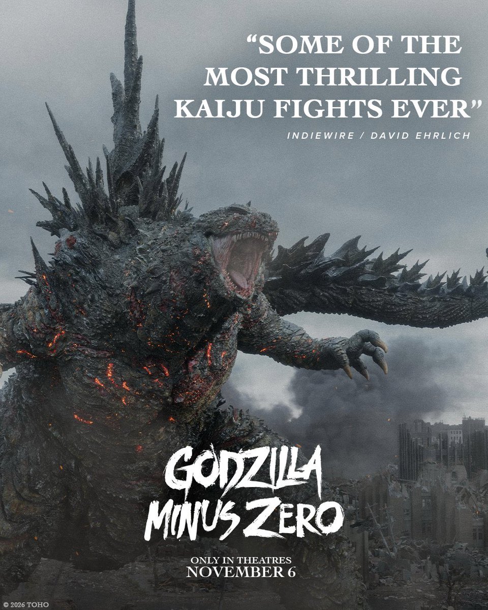 Mr_goji54's tweet photo. 🚨 The wait is almost over! 🚨

Tickets GODZILLA MINUS ZERO are coming soon!

In theaters and IMAX November 6. https://t.co/HeT9mqIgMI