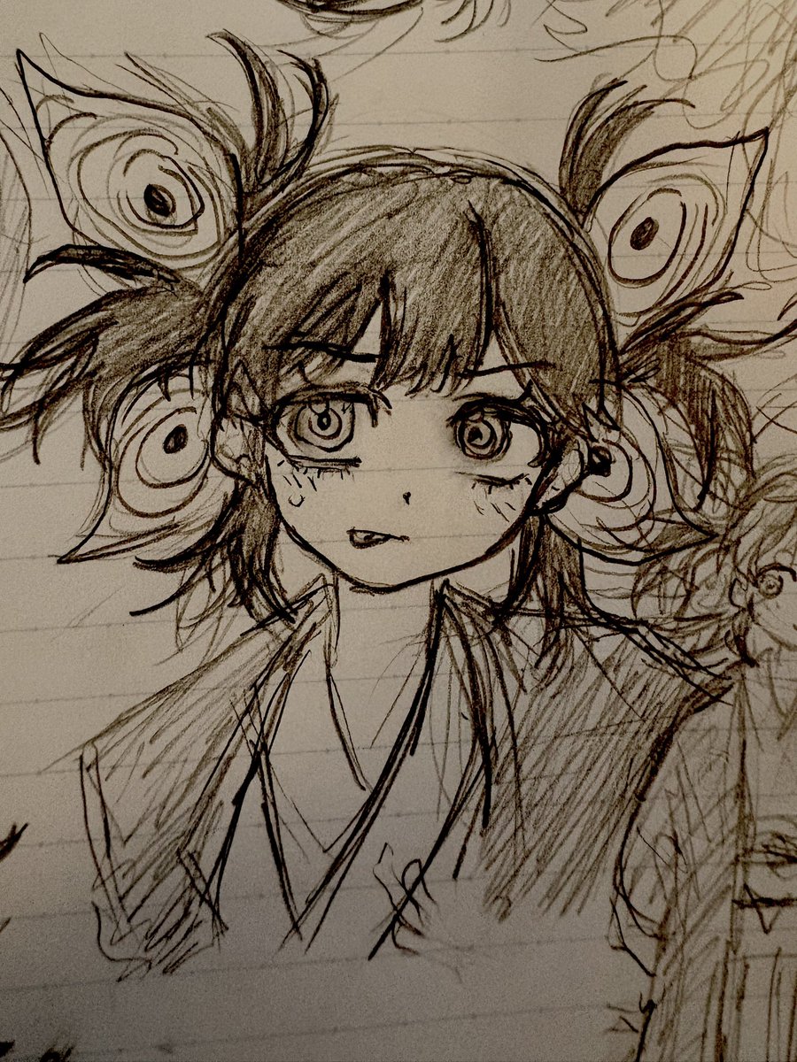 Nondemon1um's tweet photo. Pinkie sketch from class #kagurabachi https://t.co/JkaciOyJGb