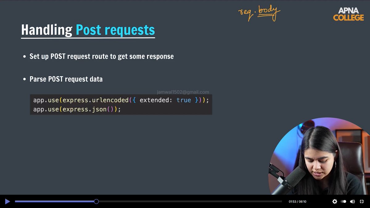 __Aditya_Ch__'s tweet photo. It's been a week, I haven't posted anything. I was busy with my exam going on and now I am free.
So this is Day 10 of backend learning, today we started small
✅Lookup at previous concepts
✅Handling post requests
#LearningJourney
#LearninginPublic
#backend https://t.co/kgK0VVOcBR
