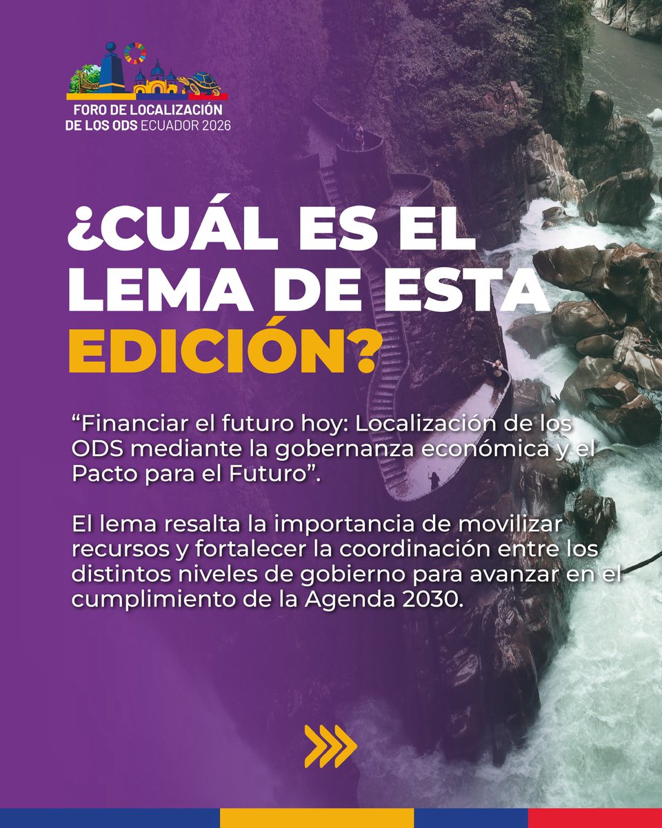 MinGobiernoEc's tweet photo. El Foro Internacional sobre la Localización de los ODS Ecuador 2026 propicia el intercambio de experiencias, conocimientos y reflexiones de la Agenda 2030 a las necesidades y prioridades de las localidades. https://t.co/0oUrEbWqgb