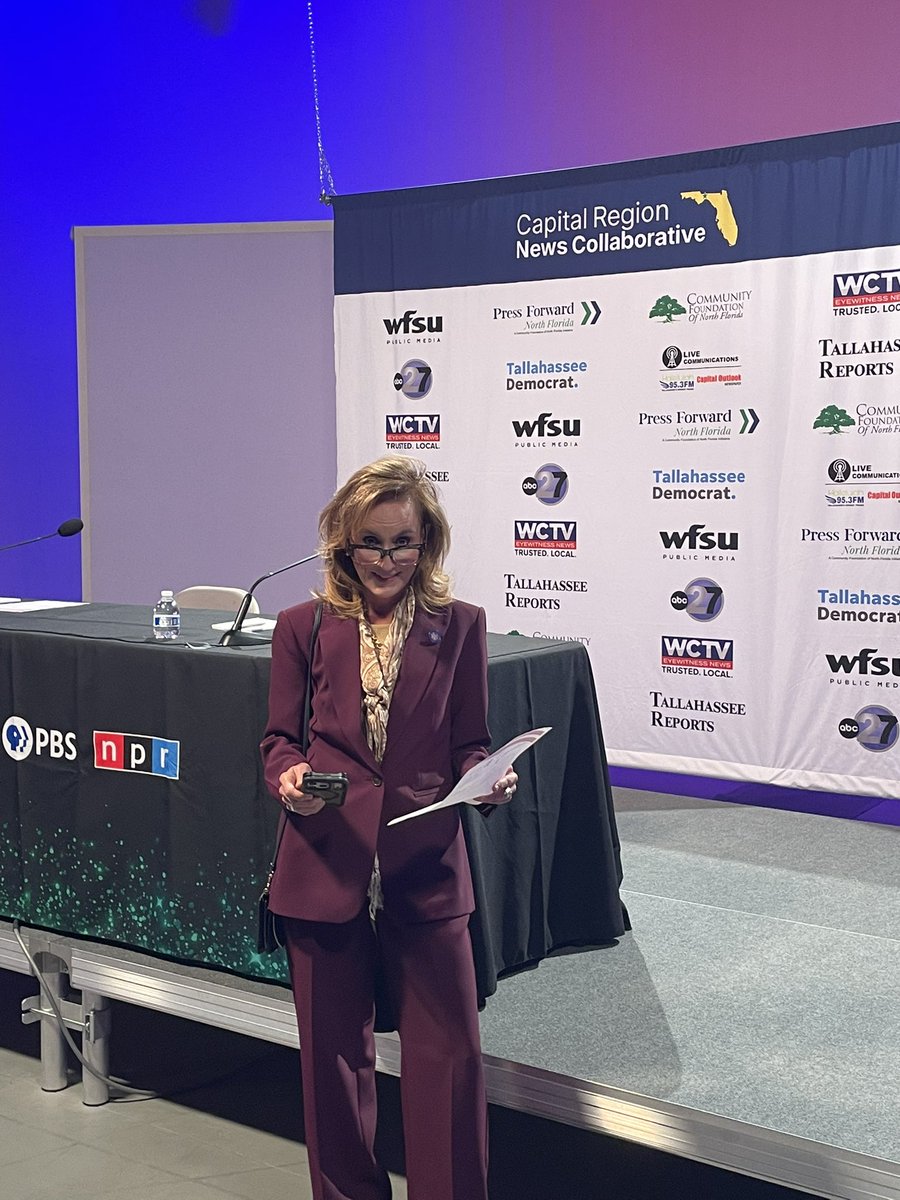 AllisonTantFL's tweet photo. About ready for our first forum of the election! Tune in at 1 pm on WFSU or steam it online: https://t.co/Ic0XxgoQub https://t.co/fVkEeH4l4p
