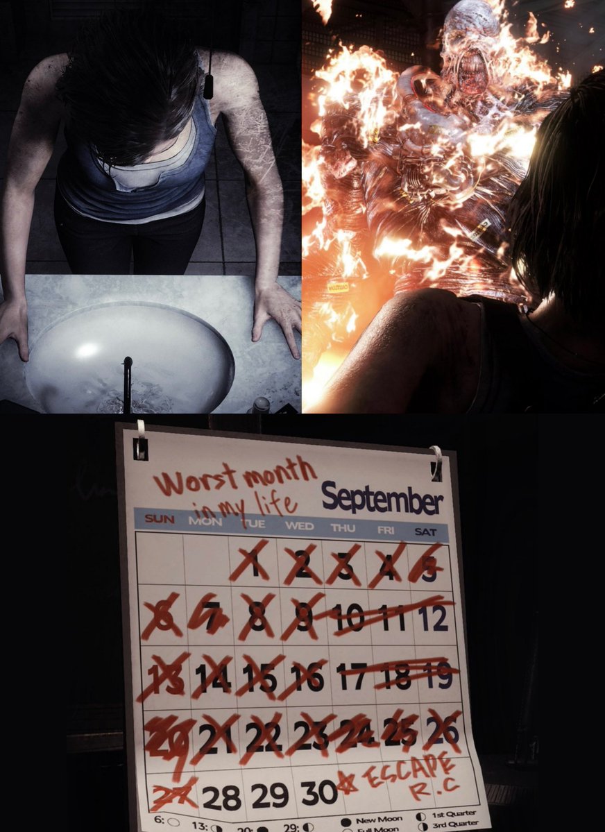 COTM_2's tweet photo. Hoy es el día en que inician los eventos de Resident Evil 3. https://t.co/yVE8fAP494