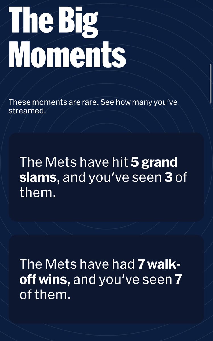 TorrensIsKing's tweet photo. My streaming stats from this year, not including yesterday’s game (hasn’t updated), any braves games (out of market), and national broadcast games. I believe I watched 160 this year.
Bad year for the Mets, but plenty of passion. Looking forward to next season. #BengeforROY https://t.co/w4CGRw6251