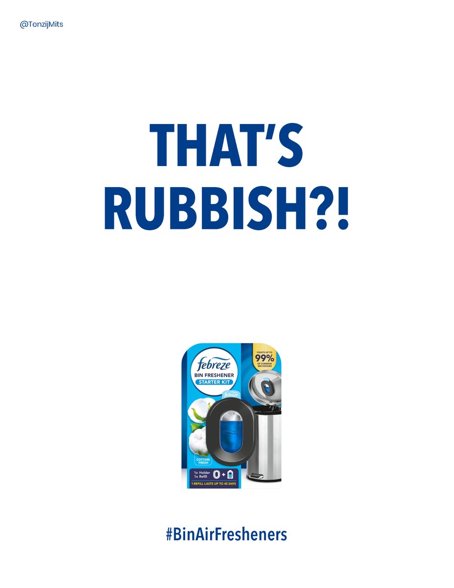 TenzijMits's tweet photo. @OneMinuteBriefs  #BinAirFresheners Ok, one more! https://t.co/7kEIU8rkkF