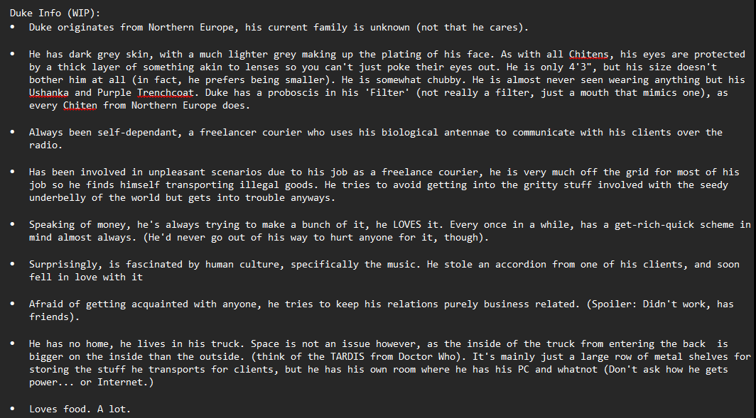 da2spoopy4u's tweet photo. Info about "Duke" himself! (Info is subject to change) https://t.co/yBKbPG7t4b