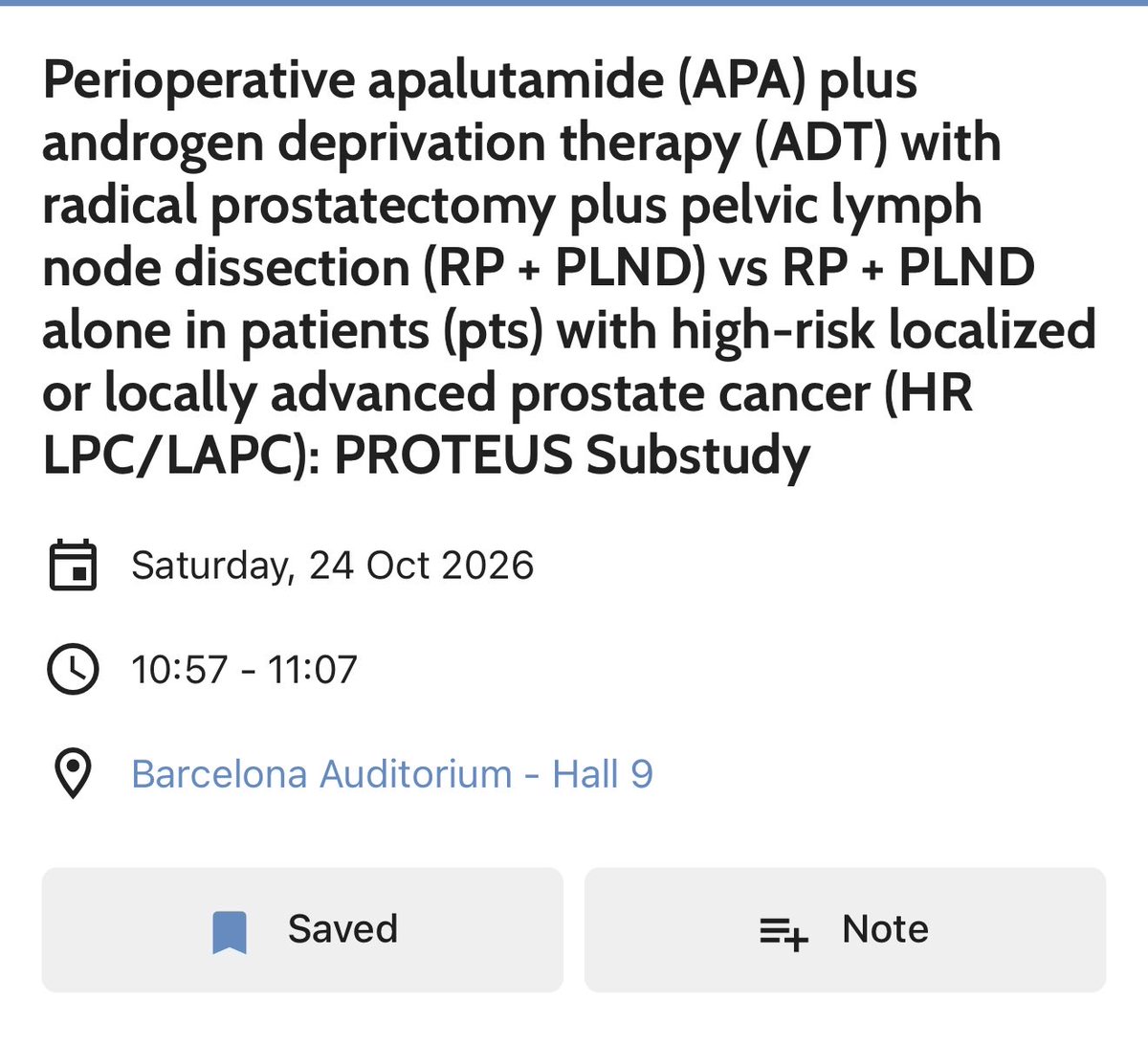 RKhanOnc's tweet photo. What an exciting line up for GU this #ESMO2026
Given the discussions around #PROTEUS
I would add this sub study to the list https://t.co/0p0vhlwJxK