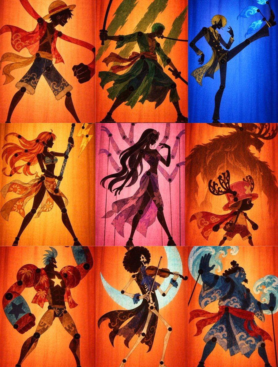 Jihookmox's tweet photo. #ONEPIECE〜 
Strawhats ancient mural Art https://t.co/6yeymlewR8