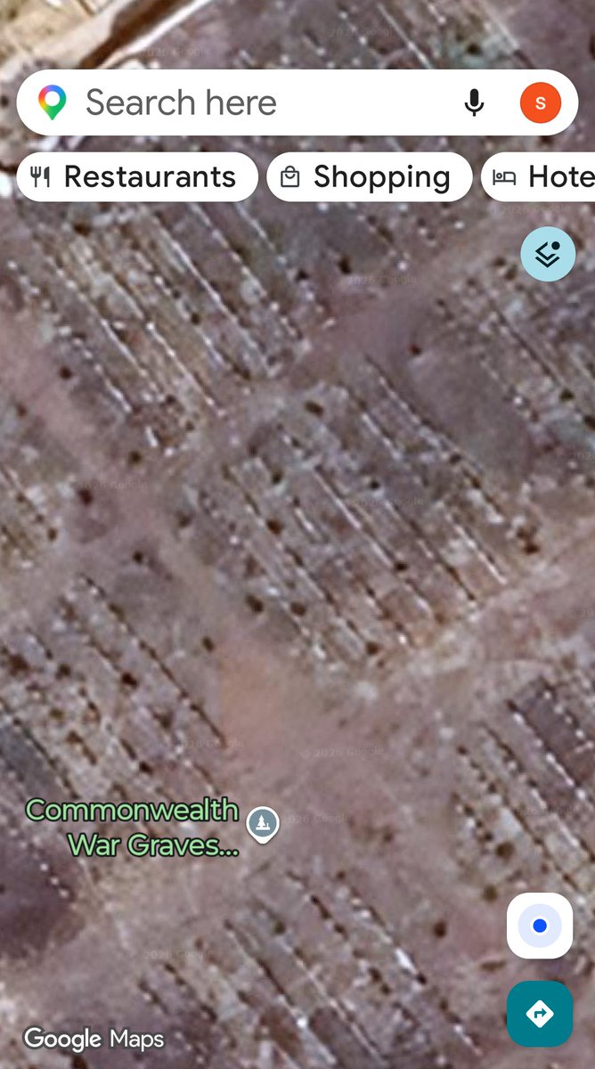 mrsDugskullery's tweet photo. I took a look on Google Earth's updated images of Gaza.

I knew the IDF had bulldozed the Commonwealth War Graves, scattering the remains of WW1 and WW2 soldiers.

It looks much worse than I thought. https://t.co/95F0w3675S
