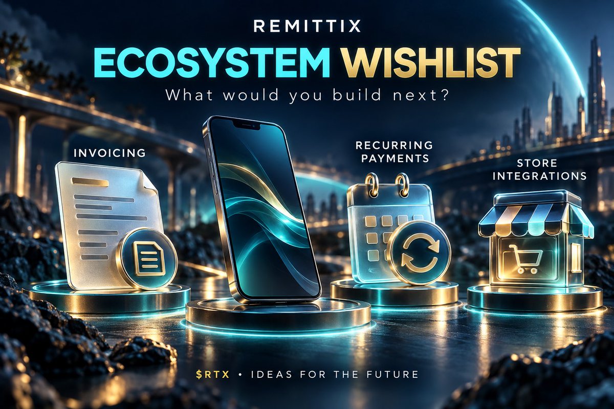 LaurentBalat's tweet photo. My wishlist for the Remittix ecosystem: simple invoicing, recurring payments and easy online store integrations. 🧩

Useful tools could give people a reason to return every week. Which feature would you build first?

@remittix $RTX #PayFi https://t.co/kkXb0g10XV