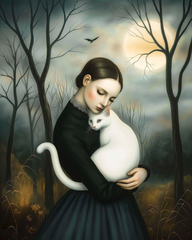 MomiraMonika's tweet photo. Love is
when you meet someone
who tells you
something new 
about yourself ~ 
André Breton

art: Inge Schuster https://t.co/Vdl7JnkvTD