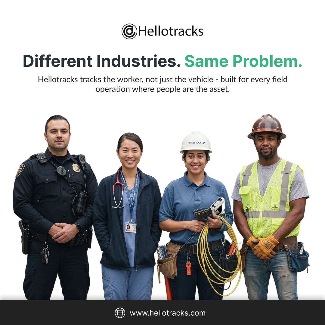 hellotracks's tweet photo. Security. Healthcare. Telecoms. Construction. 

See how Hellotracks helps different field service industries track workers and manage jobs in real time: https://t.co/E61RBTlAYG

#FieldService #GPSTracking https://t.co/m16MpnPEgY