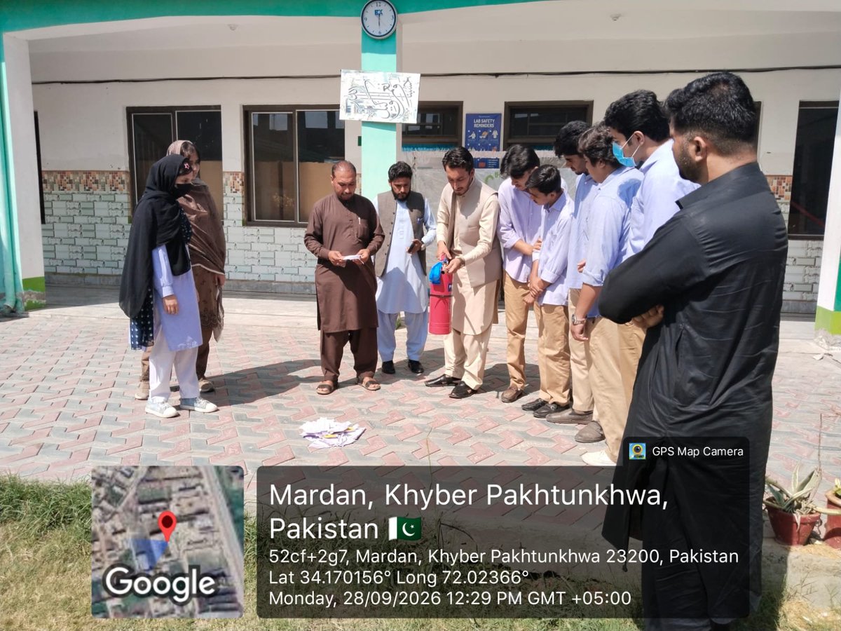 CivilMardan's tweet photo. 28/09/2026
Civil defence basic general training to students and staff of Educators school Mardan. https://t.co/syt1zrm9gN