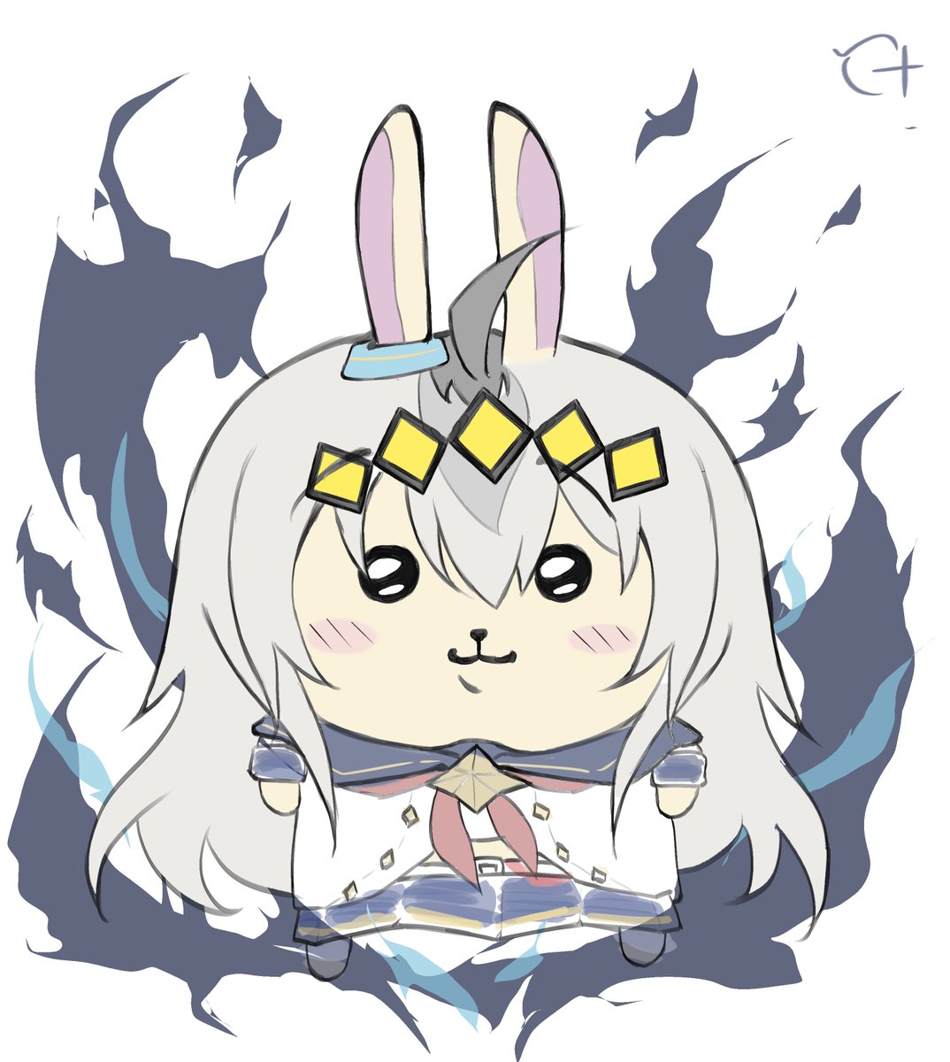 chiyo_mily's tweet photo. Tamonga Cross vs Usaguri Cap  
#umamusume x #chiikawa https://t.co/POBMLRFpLb