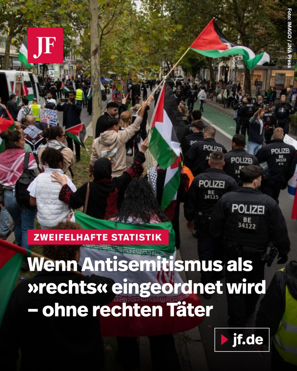 jungefreiheit's tweet photo. 199 antisemitische Straftaten führt das BKA im ersten Quartal als „rechts“ – doch bei 141 davon gibt es offenbar nicht einmal einen Tatverdächtigen. Und selbst bei den aufgeklärten Fällen wird es kurios.
Weiterlesen: https://t.co/wYV8ndUA0a https://t.co/tzKs6kkO7c