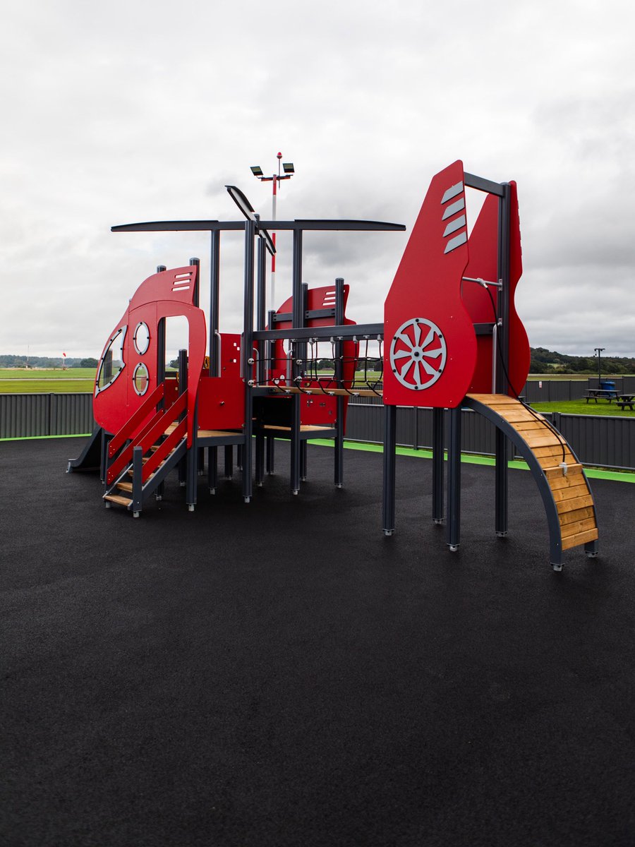 WHGA's tweet photo. Our new play area is officially complete! 🛝🚁

We’re excited to welcome our brand-new helicopter-themed play area, right by the restaurant. Perfect for keeping the little ones entertained while you sit back, relax and enjoy the airport atmosphere! ☕️✈️

#ameliasbarandrestaurant https://t.co/ZniW5qJaVi