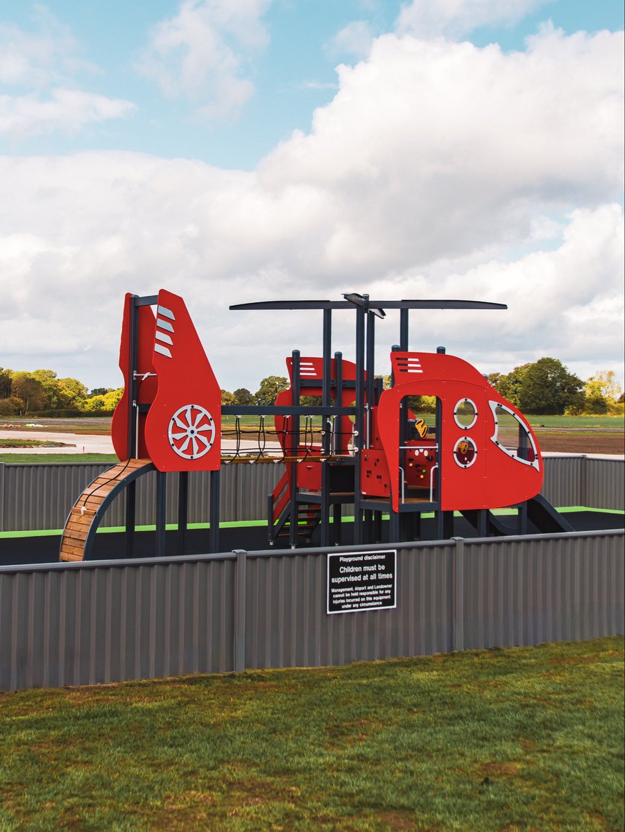WHGA's tweet photo. Our new play area is officially complete! 🛝🚁

We’re excited to welcome our brand-new helicopter-themed play area, right by the restaurant. Perfect for keeping the little ones entertained while you sit back, relax and enjoy the airport atmosphere! ☕️✈️

#ameliasbarandrestaurant https://t.co/ZniW5qJaVi