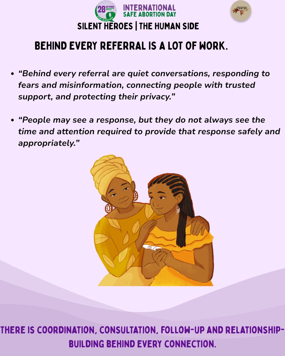 themamanetwork's tweet photo. Behind every call, referral, conversation and act of support is a person giving their time, care and emotional energy.
Today, we look beyond the work to the people behind it; and the parts of their work that often go unseen.
#SilentHeroes #SolidarityInAction #September28 https://t.co/TsI9vHceug