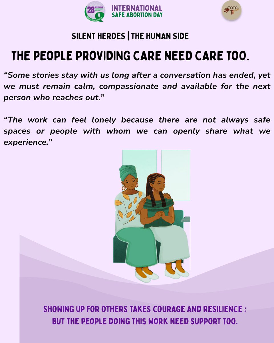 themamanetwork's tweet photo. Behind every call, referral, conversation and act of support is a person giving their time, care and emotional energy.
Today, we look beyond the work to the people behind it; and the parts of their work that often go unseen.
#SilentHeroes #SolidarityInAction #September28 https://t.co/TsI9vHceug