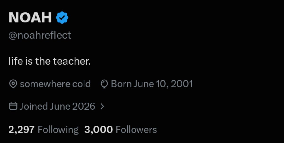 noahreflect's tweet photo. 3K strong! Thank you all for the love and support. We keep growing! 🫶🏾 https://t.co/b31qkR6rGV