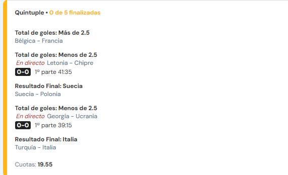 TipsterMedallo's tweet photo. Pinta bien la combinada Cuota 19

A lo que menos fe le tengo es a Italia, pero completaba una muy buena cuota.

🤞🤞🤞🤞 https://t.co/j8bUJ17HWH