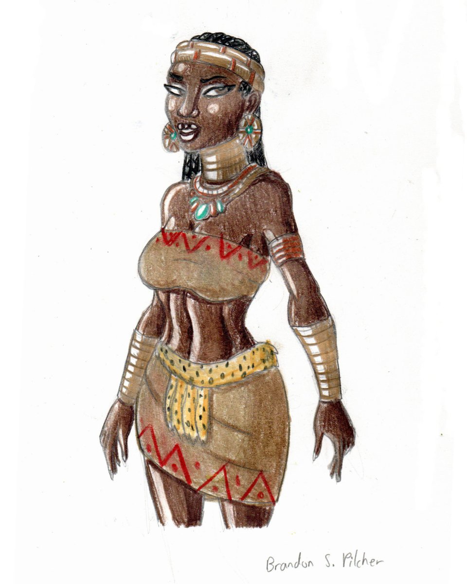 BrandonPilcher's tweet photo. The leading lady from this story, in colored pencil.
#fantasy #zulu #african #princess #originalcharacter #artㅤㅤㅤㅤ https://t.co/hENCHrWQ7U
