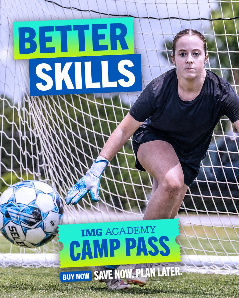 IMGAcademy's tweet photo. Better starts with a goal. Camp Pass helps build the plan. Reserve a 2027 IMG Academy Camp now, lock in our lowest rate of the year, and wait to choose your week until the rest of your athlete's schedule comes together. 

Get Camp Pass 💪: https://t.co/9ytOuqzdTP https://t.co/DEqfZa2vBH