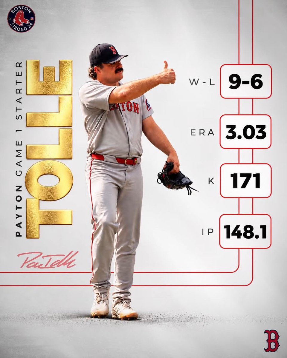 BostonStrong_34's tweet photo. YOUR G1 STARTER, PAYTON TOLLE! https://t.co/8IXfiTGjhr