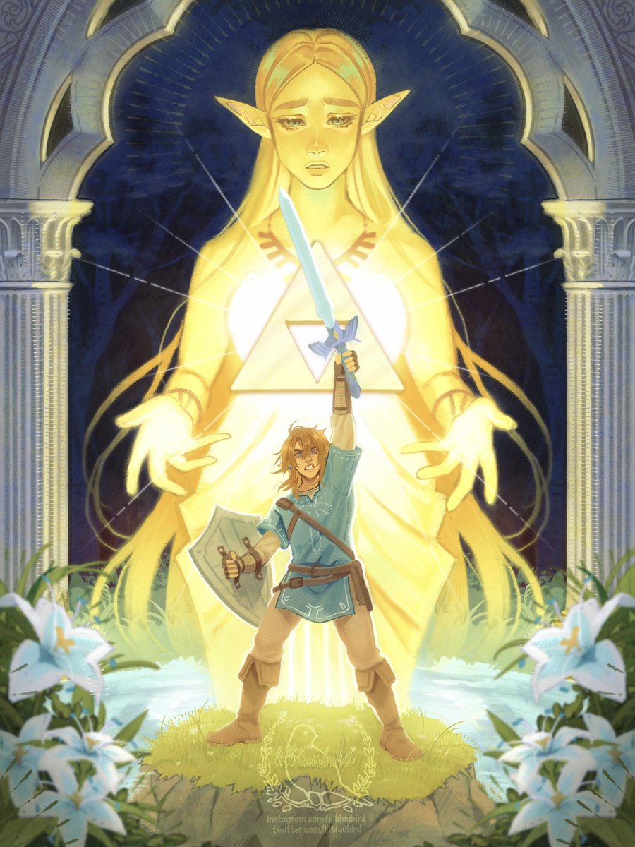 LilBluuBird's tweet photo. Coming back to my LoZ loving roots 🙏💙 really enjoyed making this one, maybe I’ll do a Twilight Princess illustration too in the future, been itching to draw their designs!!! 

#loz #legendofzelda #botw #lozfanart #linkzelda https://t.co/rHnH3Fm4ZN