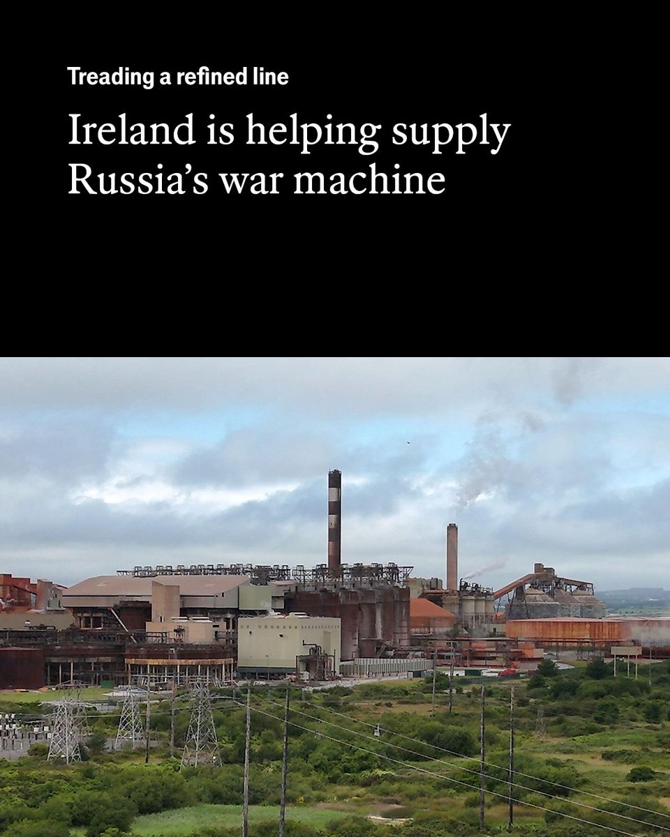 TheEconomist's tweet photo. The skins of missiles striking civilians in Kyiv this autumn and winter may be part Irish. One refinery has never been subjected to the EU’s sanctions on Russia https://t.co/TnL2QSI9Zw

Photo: Alamy https://t.co/ceDoynpZxI