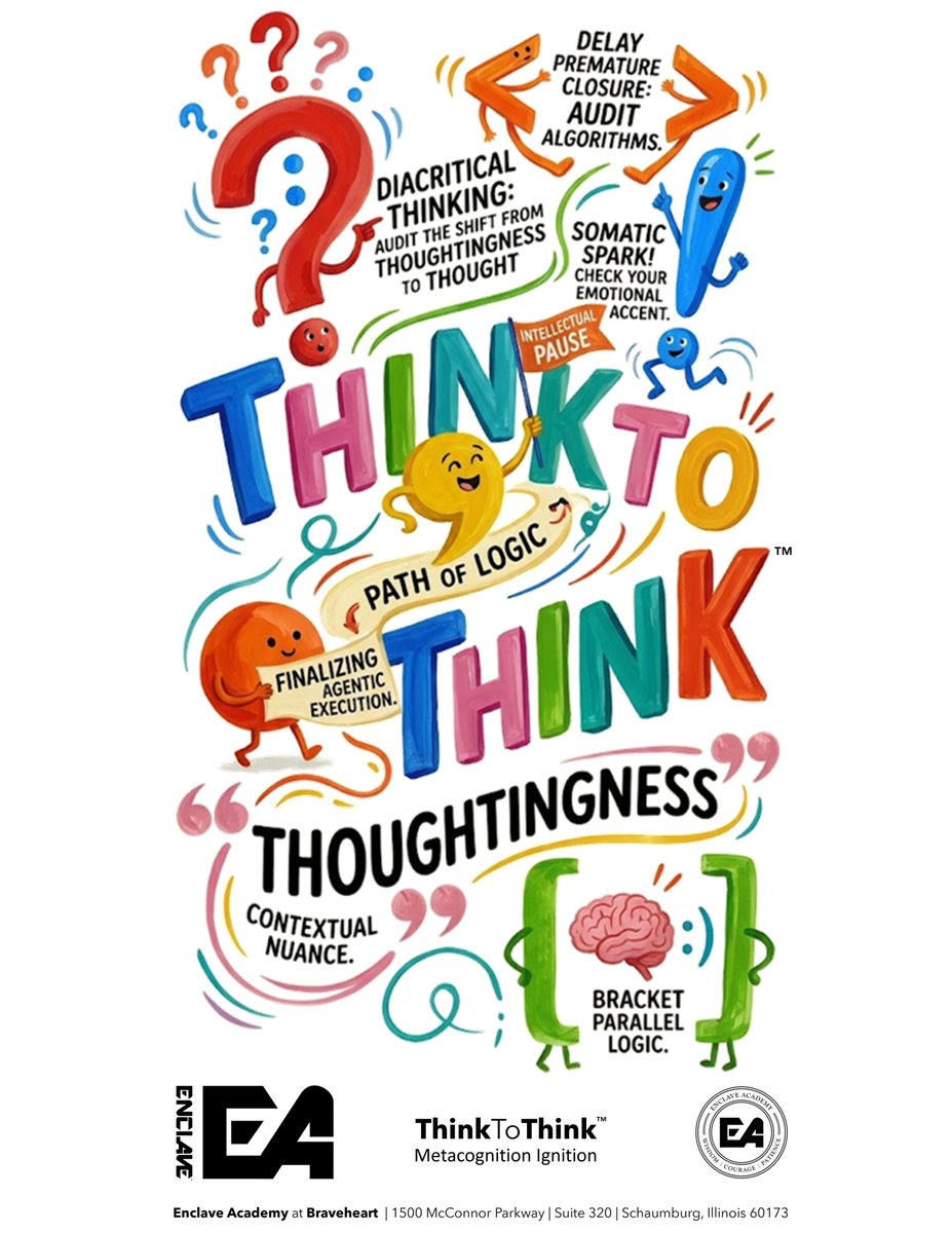 JohnRDallasJr's tweet photo. Metacognition fun?
Smile when you say hello to, #DiacriticalThinking.
The Oxford Comma's longstanding No. 1 status for cognitive combustion @EnclaveAcademy uses to illustrate the power of punctuation for mobilizing "thinking about thinking" (#metacognition).
#ThinkToThink™. https://t.co/swrMQaMkWK
