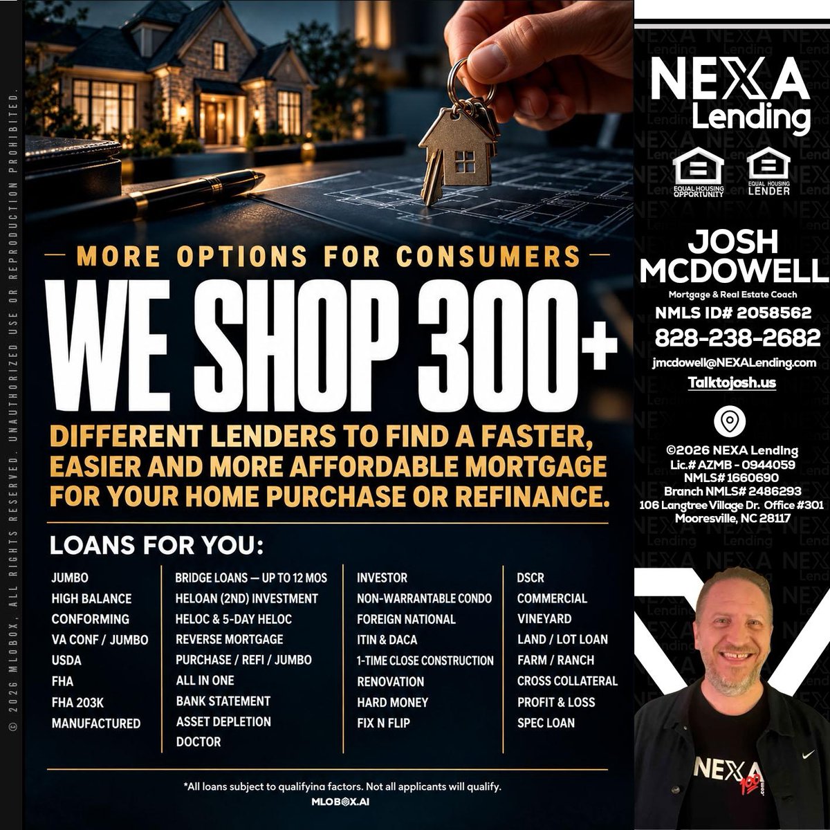 joshlive's tweet photo. Unlock your dream home with the perfect financing! 🏡💰 We shop over 300 lenders to find the best options for you. Let's make it happen—DM me! #HomeLoans #MortgageBroker #HomeBuying

 📧 jmcdowell@nexamortgage.com

 📞 8282382682 https://t.co/rl4RFqJu9A