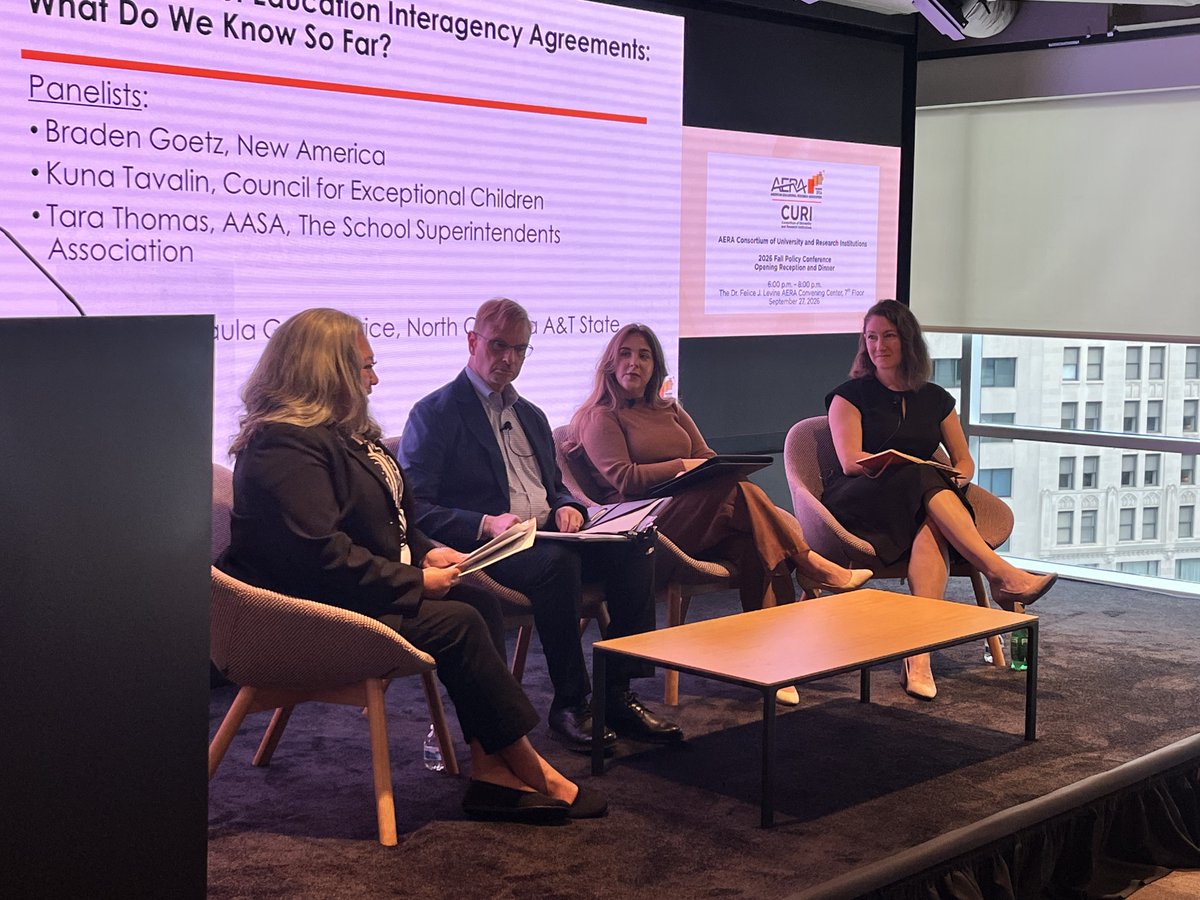 AERA_EdResearch's tweet photo. We've kicked off the 2026 Fall Policy Conference for AERA-CURI! This morning began with conversations on Department of Education interagency agreements, IES priorities and opportunities, and building institutional trust through strategic communication. https://t.co/CrucoKTB9F