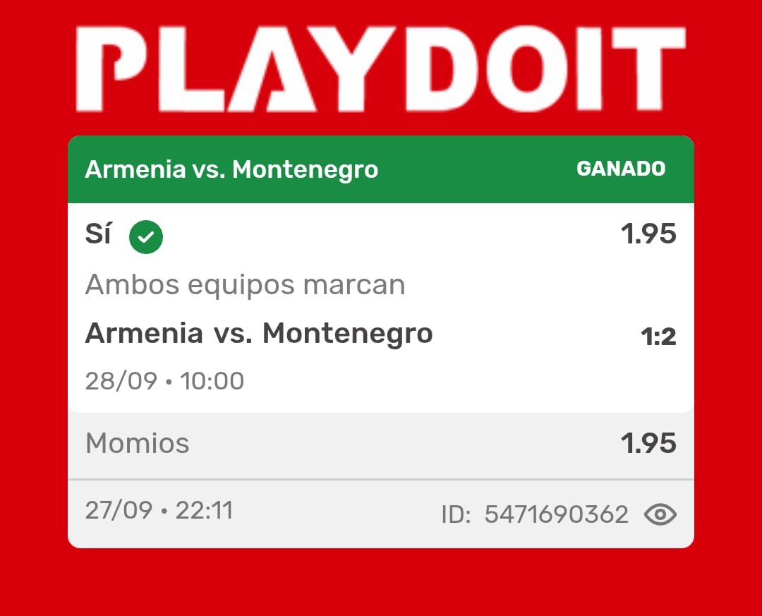 ArmaTipster's tweet photo. DOS VERDES MÁS!! ✅✅ En 40 min se cobraron ambas, así sí CARAJO 🔥

Ya van 3 verdes y quedan 3 pendientes. Aunque fallen las tres, cerramos estos 6 picks con +2.80% de banca 💰

Dale ❤️  si cobraste!!

#Armenia #Montenegro #Japón #Venezuela #NationsLeague #ArmaTipster https://t.co/B6Al6JJdKB