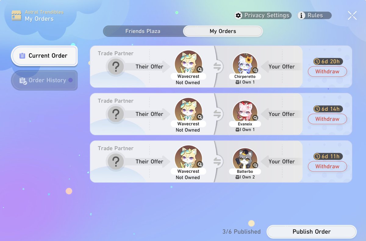 mintymatchaa__'s tweet photo. For asia people, plz if you have an extra wavecrest i hab this lovelies :3 

I also have golden robin too if you’d like! https://t.co/5BRxYMrmbt